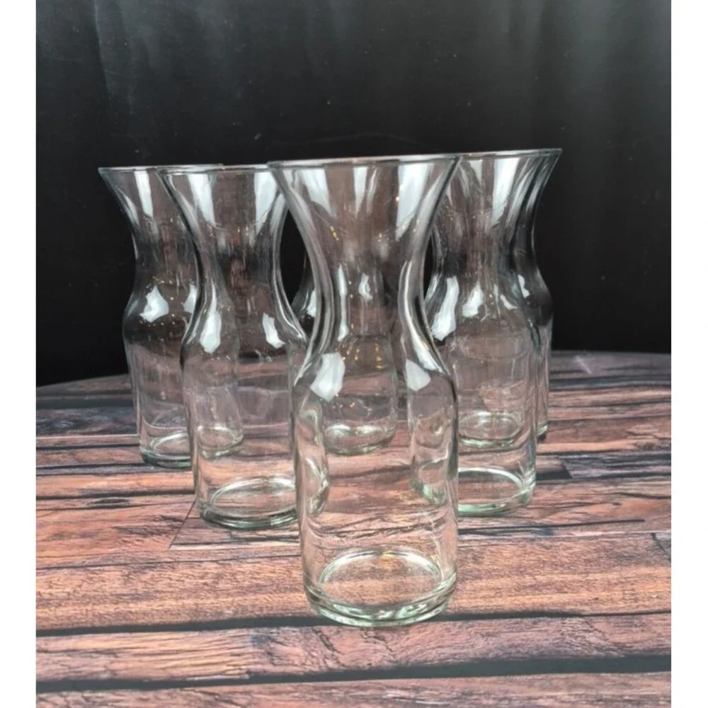 Mini Glass Wine Carafes 6pk – 7oz Single-Serve Personal Decanters VTG Happy Hour